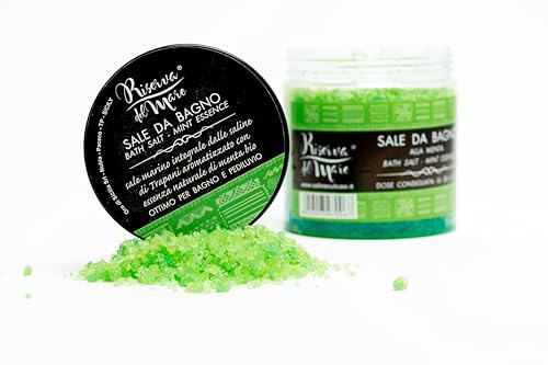 Naturliga badsalter med eteriska oljor - uppfriskande, vitaliserande och aromterapeutiska (500 g) (mint)