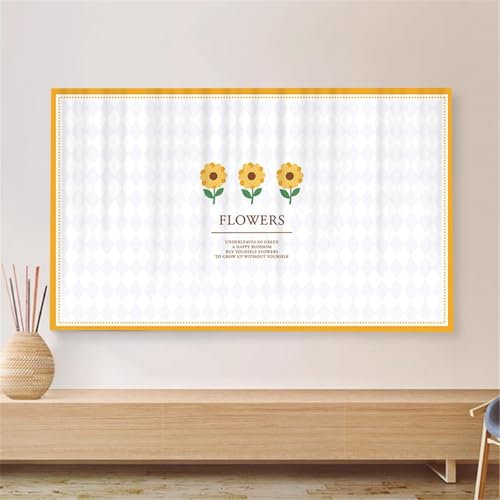 HAGJII Tv Cover Indoor Universal Tv Screen Protector & Dust Shield Soft, Stretchable Fabric Printing Tv Display Protectors Washable, 24-65inch Fits Curved/Flat Screens(60in,B)