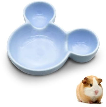 LuckyOpt Hamster Futternapf, Niedliche Mausform Keramik Hamster Wassernapf Leicht zu Reinigen, Meerschweinchen Schüssel Futternapf für Kleintiere, Igel, Eichhörnchen, Nagetiere, Zuckergleiter (Lila)