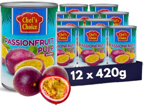 Tinned Passion fruit in syrup 12x420g - Canned Passionfruit pulp