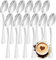 FAMILY Pack 12 Cucharillas de Moka 10x2CM Acero Inoxidable Diseño Punto, Elegancia y Funcionalidad para Cada Ocasión, Cubiertos de Alta Gama para Hogar y Restaurante