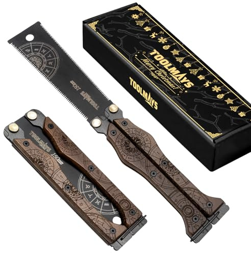 TOOLMAYS Seghetto Potatura 150mm con lama SK5, Sega Pieghevole Per tagliare Rami, Regali di Natale e Capodanno per gli appassionati del fai da te, sega giapponese portatile