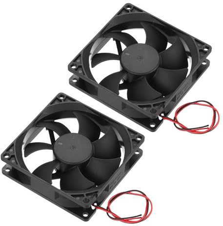 sourcing map 2 Pcs DC24V Brushless Cooling Fan DC24V 0.6A 90x90x25mm 2Pin 2Wire High Speed Quiet for 3D Printer Computer Case Video Equipment DIY Ventilation Project 2500-3800RPM