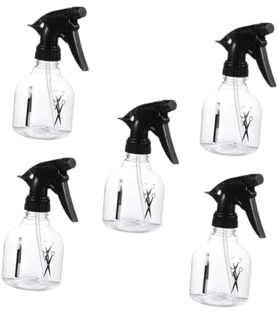 LRXIYODE 5 piezas Botellas Pulverizadoras para Peluquería Spray Profesional Transparente de Accesorio Multiusos para Cabello Pulverizador de Agua para Barbería y Limpieza