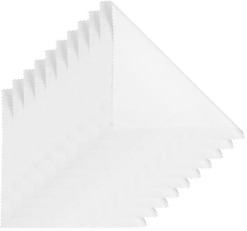 HONITANO 50 Stück Mikrofaser Brillenputztücher Weiß Fusselfreie Reinigungstücher für Brillen Bildschirme und Empfindliche Oberflächen Langlebig und Schonend ohne Kratzer