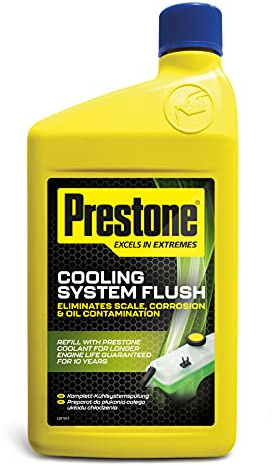 Prestone Coolant Flush, Engine Coolant Flush For Car To Prevent Problems & Maximise Performance, Car Coolant Flush With Advanced Cleaner To Dissolve Corrosion & Scale, New Formula, 1 Litre