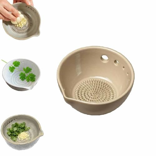Râpe à ail et bol à herbes aromatiques faits à la main,bol à décaper les herbes,Râpe à fromage,5/7 tailles de trous,outil de cuisine pour ail,Gingembre,Herbes,Zeste de Citron,Fromage (G-5 trous)