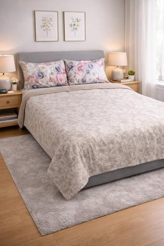 GX GARGIX Completo Letto Matrimoniale in Flanella Calda e Morbida – Set Lenzuola Invernali con Varie Fantasie, Comfort per le Notti Fredde (LUG/ZZA-6)