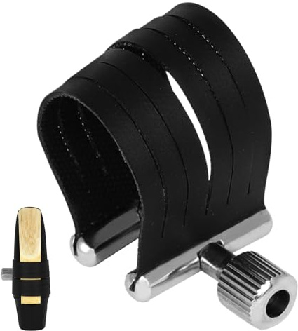 Ligadura para saxo alto - Abrazadera para boquilla de cuero de 3 cm | clip de sujeción compacto, potente efecto de sonido | Accesorio de control de sonido duradero de instalación conveniente para