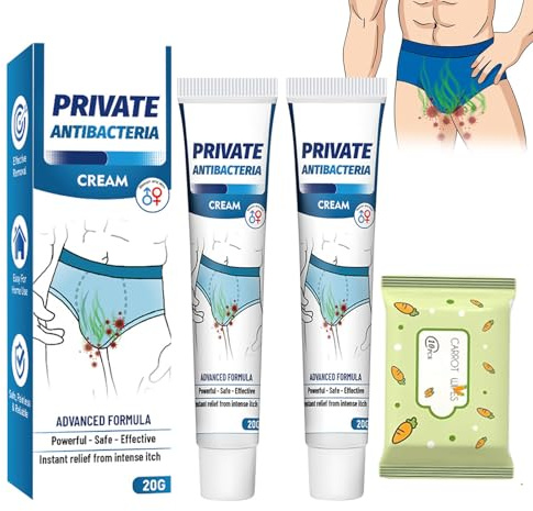 Crema Lenitiva per Cura Intima Uomo E Donna, Trattamento Delicato per Pelle Intima, Riduce Fastidi E Prurito Zonale, Confezione Da 2 Pezzi