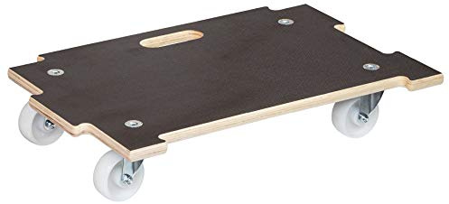WAGNER Transportroller Transporthilfe 1383 I Schichtholz mit Grip I 59 x 39 x 11 cm, Tragkraft 250 kg I Möbelroller für Umzug flexibel erweiterbar I Lastenrollbrett Tragegriff I FSC® I Made in DE
