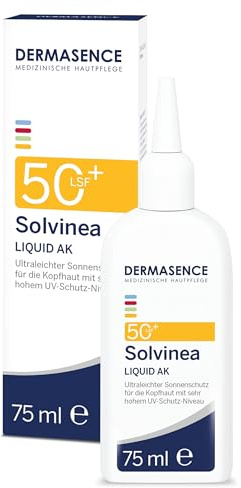 DERMASENCE Solvinea Liquid AK LSF 50+, 75 ml | Kopfhaut-Sonnenschutz LSF 50+, ultraleicht, mit Panthenol und Vitamin E, ohne Octocrylen, nicht fettend, parfümfrei