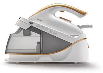 Breville Pressxpress - Plancha con caldera, placa multidireccional de cerámica, golpe de vapor 230 g, chorro de vapor vertical 100 g/min, 5 bar de presión, color blanco