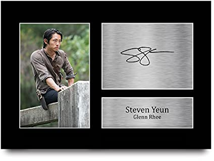 HWC Trading A4 Steven Yeun The Walking Dead Glenn Rhee Geschenke Gedruckt Signiert Autogramm Bild Für Fernsehen Zeigen Fans