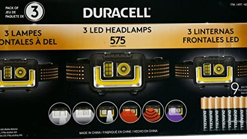 Duracell Lampara Frontal LED 575 lúmenes 3 piezas