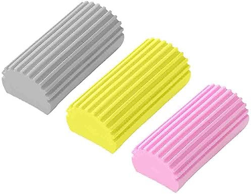 EHOTER 3 esponjas de limpieza húmedas, esponjas, reutilizables, para limpieza de cocina, zócalos, ventilador de techo, ventilación, esponja de limpieza del hogar (3 colores)