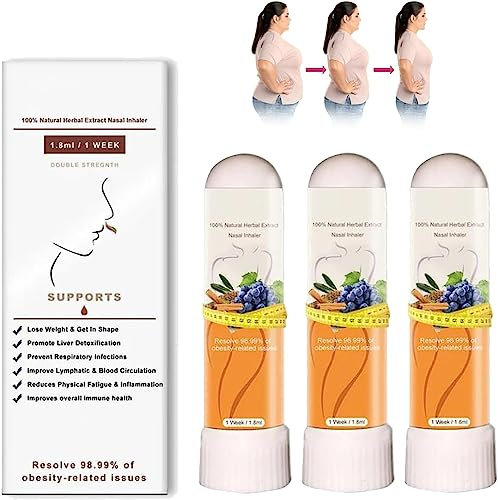 EXQST Aromatherapie-Naseninhalator für Gewichtsverlust und Körperformung, natürlicher Naseninhalator, Inhalatoren für ätherische Öle, Lymphentgiftung, Naseninhalator, strafft die Haut