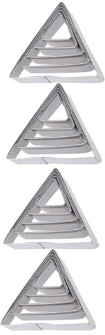 BESTonZON 20pcs Cookie Mould Triangle Stainless Steel Biscuit Cutters DIY Scone Cutters for Baking
