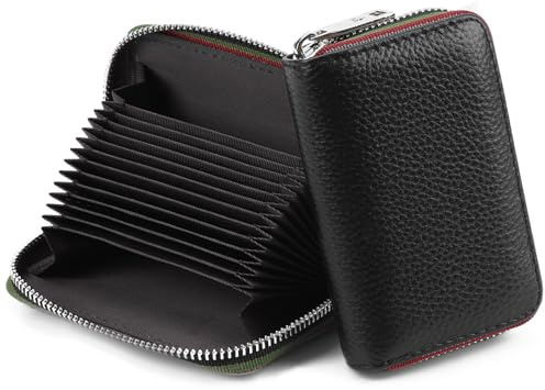 SENDEFN Geldbörse Damen, Portemonnaie mit Reißverschluss und viele Fächer, Geldbeutel Leder, RFID-Schutz Kartenhalter mit vielen Fächern, klein und im Kurzformat Brieftasche Für Frauen