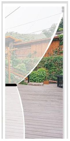 190x245cm zanzariera per finestra sul tetto,Tenda Anti Zanzare Mosche con Chiusura Automatica Facile da installare, Anti Insetti per porte finestre balcone soggiorno,Bianco