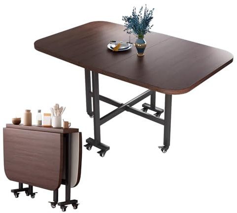 Esstisch Klappbar,Campingtisch Klapptisch Gartentisch Arbeitstisch Balkontisch,Gartentisch Runder Klapptisch,Esszimmertisch für Küche, Esszimmer, Wohnzimmer
