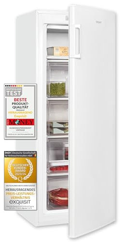 Exquisit Gefrierschrank, Tiefkühlschrank, Schnellgefrieren, 168 Liter, 4-Sterne-Gefrieren, Energieklasse D, Gefrierschrank gross, GS5230-HE-040D weiss