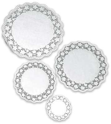 2000 Tortenpapiere Tortenspitzen Spitzenpapiere rund 40g/m² hochweiß Papier verschiedene Größen (Ø13cm)