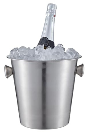 Buckingham Wine Bottle Cooler Stainless Steel Champagne Ice Bucket Elegant Drinks Chiller for Parties Weddings Catering & Home Use 21.5 cm 4.8 litres (Matt Finish)
