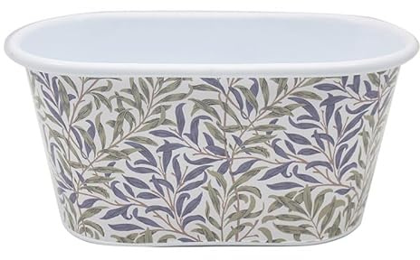 The Leonard Collection Willow Bough Planter For Home & Office | Decorative Oval Flower Plant Pot | Designed By William Morris | Large Metal Planter For Indoor & Outdoor Plants