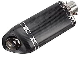 TUHBCX Motorräder Auspuffanlage Universal Motorrad Carbon Fiber Auspuff Escape DB Killer Für 690 Für GSR 600 750 Z800 Z900 Für Tmax 530 Für Xj6 Schalldämpfer(D)