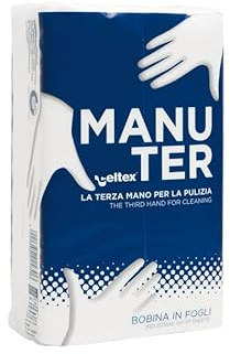 CELTEX Asciugatutto in fogli, formato 25x30-16 confezioni da 150 fogli- colore bianco