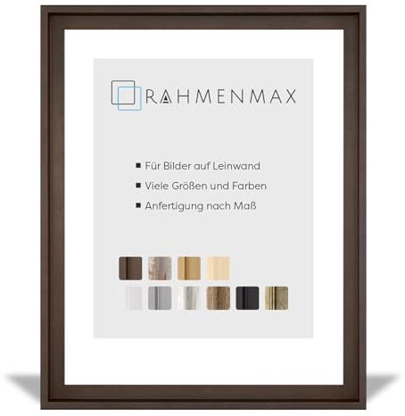 MDF-Leerrahmen ASTURIEN speziell für Leinwandbilder BZW. Keilrahmenbilder im Format 70 x 93 cm. Schattenfugenrahmen in der Farbe: Eiche Dunkel. 10 Farben zur Auswahl
