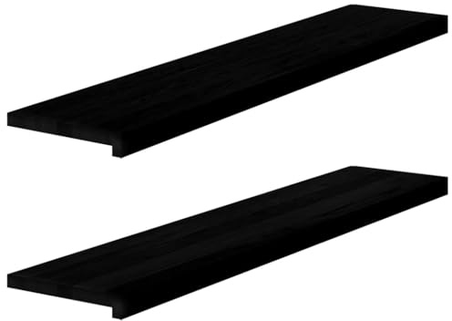 Juroupi Davanzali 2 pz Marrone Scuro 120x30x2 cm Legno Massello Rovere,Davanzali per Finestre,per Interni,Davanzale Interno,Soggiorno,Decorazione-4009194