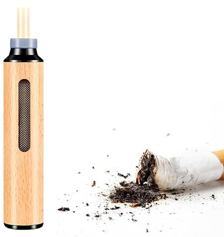 Zhenghebuy Portable Car Ashtray,Portable Pocket Outdoor Travelling Ashtray,Wooden Cigarette Holder for Camping,Bar