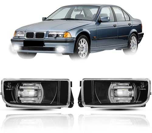 TangMiGe LED Nebelscheinwerfer für BMW E36 3er HB SDN WGN CPE CONV, (318i 318is 318ti 320i 323i 323is 325i 325is 328i 328is M3), Original Design, 09/1990-08/2000