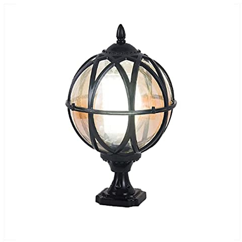 Lámpara de poste de luz de patio Lámpara de columna de bolardo de aluminio Lámpara de pilar esférico Jardín al aire libre Luces de patio a prueba de agua Accesorio de iluminación de camino de porche