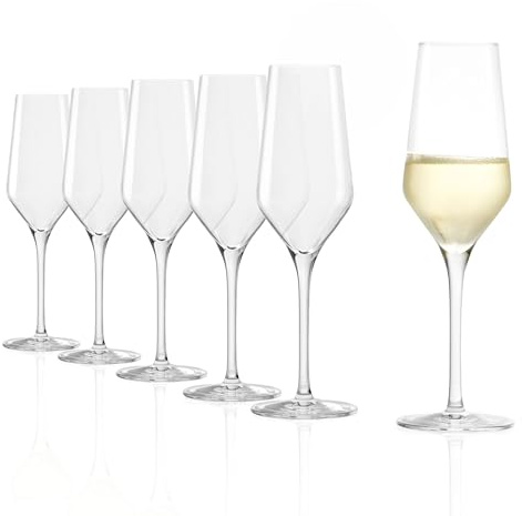 Oberglas Passion Champagnergläser Sektgläser 248 ml, 6er-Set | Elegante Champagnergläser und Sektkelche für Sekt und Prosecco, aus bleifreiem Kristallglas, stoßfest & spülmaschinengeeignet