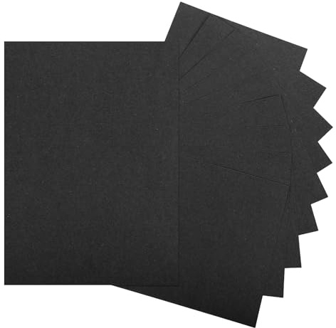 QUARKZMAN 10 Feuilles De Papier Cartonné Noir Pour Imprimante 8.5 x 11 A4 Papier Épais 250gsm/170lb Carton En Gros Pour Imprimante DIY Scrapbook Menus Cartes Invitations Et Artisanat