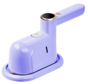 Mini Resestrykjärn Bärbar Roterbar Ångjärn, Handhållen Mini Hängande, Hushållskläder Strykning, Rese Våt Torrmaskin för resor och hem(Purple)