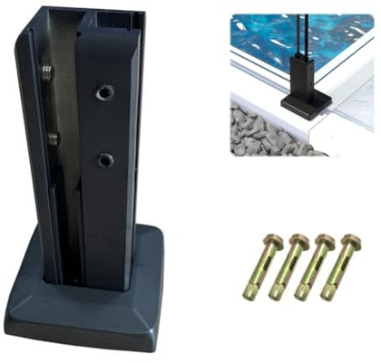 Robuste Glasgeländerklemme aus Edelstahl 304, ohne Bohren, Glaszapfen für Poolzaun, Balkon, Terrasse, Treppenhandlauf, passend für 10–12 mm Dickes gehärtetes Glas, 90°