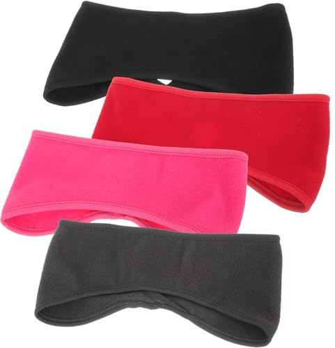 TOYANDONA 4 Pezzi Fasce Copri Orecchie Invernali Unisex in Pile Antivento per Ciclismo e Viaggi Invernali, Morbide, Riutilizzabili e Facili da Pulire