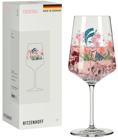 RITZENHOFF 8331002 Cocktailglas 544 ml, Art Lovers von Dotstruction Studio – inspiriert vom Stil Frida Kahlos – Made in Germany | Artikelnr. 8331002, 1 Cocktailglas 544 ml, Kristallglas, spülmaschinenfest