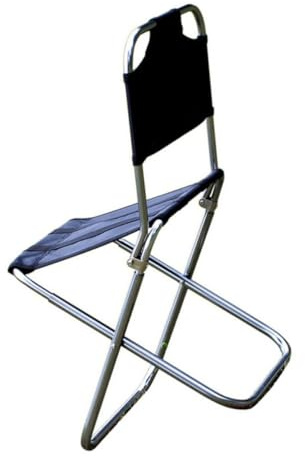 FOYTOKI Sgabello Pieghevole da Pesca Schienale Oxford e Struttura Stabile in Lega di Alluminio, Portatile e Leggero per Campeggio e Giardino