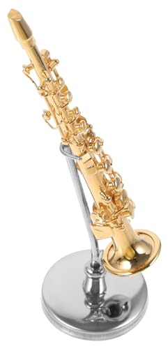 LAPYAPPE Modello Mini Sassofono in Rame Color Oro Resistente a Rottura e Usura, Decorazione per Casa e Miniatura Musicale