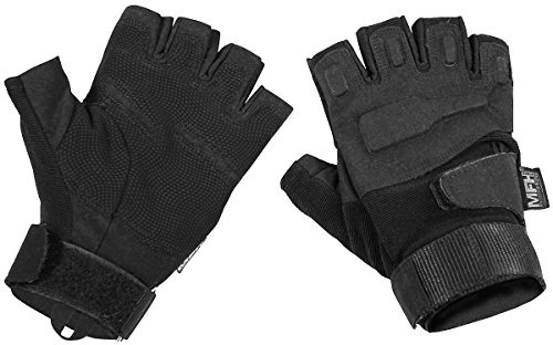 MFH Protect Fingerlose Handschuhe Schwarz