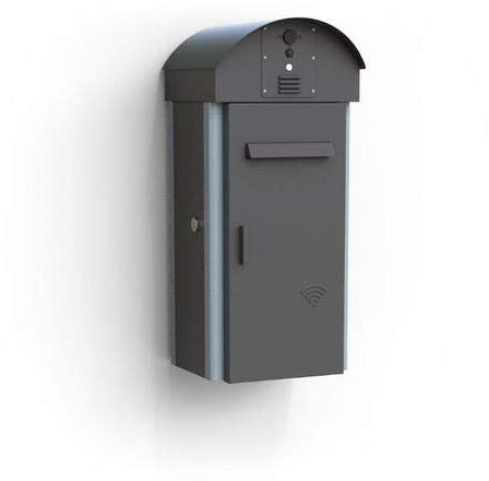 iBox Secure - Video Doorbell & Smart Postbox Perfect for Your Home. Wi-Fi Connected Doorbell, Great for Security and Never Missing A Delivery (600mm, Grey)