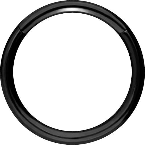 PIERCINGLINE Segmentring Clicker aus Titan - Piercing für Nase, Septum, Ohr, Helix oder Tragus