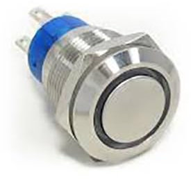 TE Connectivity Druckschalter Rot beleuchtet Tastend Tafelmontage, Wechselschalter, 2-polig 250V ac / 3 A