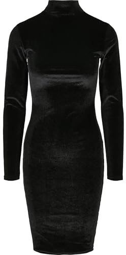 Urban Classics Damen Ladies Velvet Turtle Neck Dress