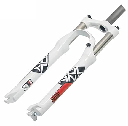 LHHL Fahrrad Federgabel 26/27.5/29 Für Mountainbike 1 1/8 Straight Tube MTB Gabel Ultralight Fahrrad Stoßdämpfer Federweg 80mm QR Scheibenbremse Front Fork Manueller Lockout
